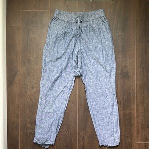 Zara linen cropped pants
